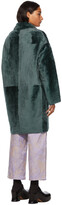 Thumbnail for your product : Yves Salomon Green Shearling Oversized Coat