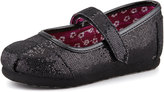 Thumbnail for your product : Toms Tiny Glitter Mary Janes, Black