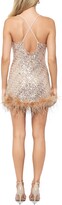 Thumbnail for your product : Blondie Nites Juniors' Sequined Feather-Trim Sheath Dress