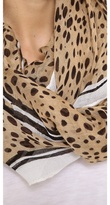 Thumbnail for your product : Tory Burch Animal Print Brushstroke Scarf