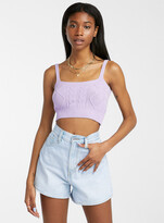 Thumbnail for your product : Twik Cable and diamond ultra-cropped cami