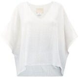 Thumbnail for your product : Anaak Kai V-neck Dip-dyed Cotton Top - White Multi