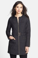 Thumbnail for your product : aB Belted Quilted Jacket with Removable Hooded Vestie