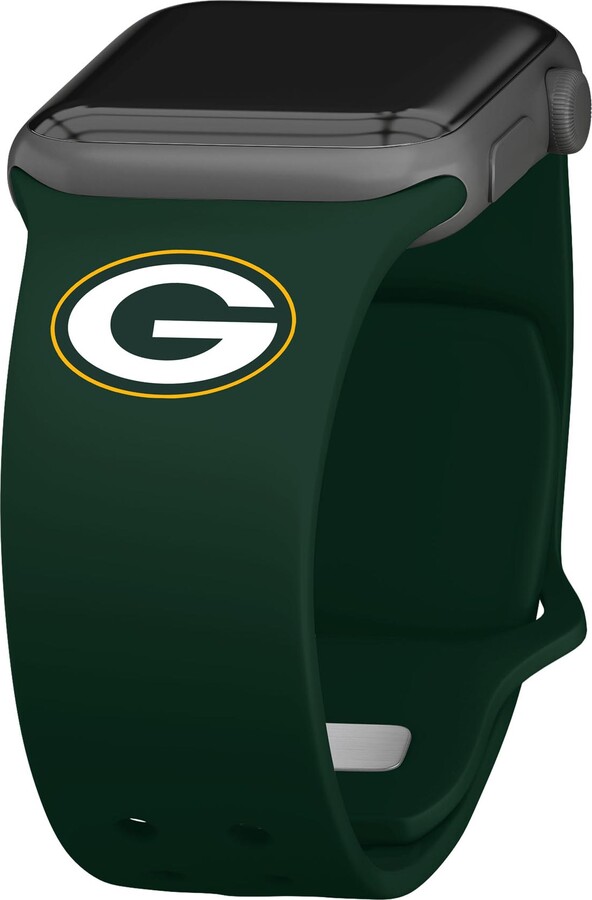 Artinian Green Green Bay Packers Logo Silicone Apple Watch Band