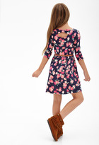Thumbnail for your product : Forever 21 girls Belted Floral Bow Dress (Kids)