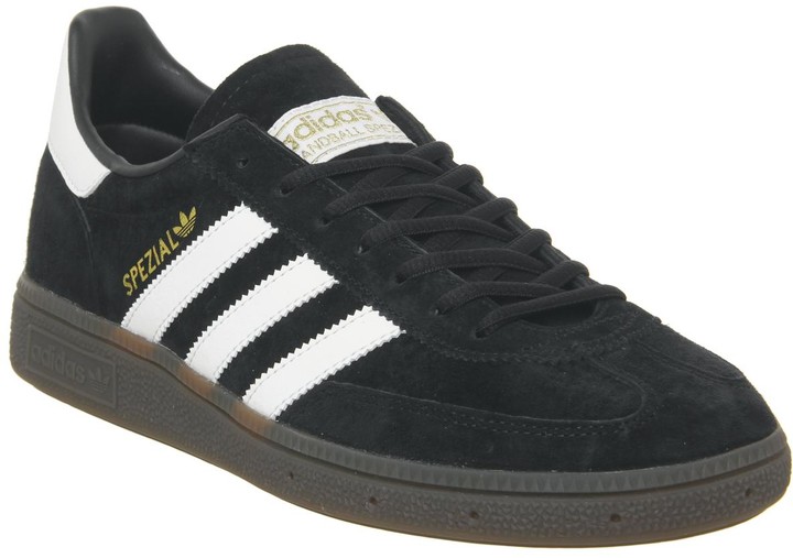 adidas originals handball spzl trainers black with gum sole