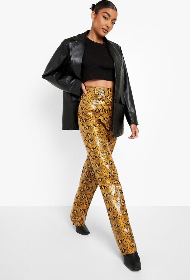 Snake Print Leather Pants | Shop the world's largest collection of fashion  | ShopStyle