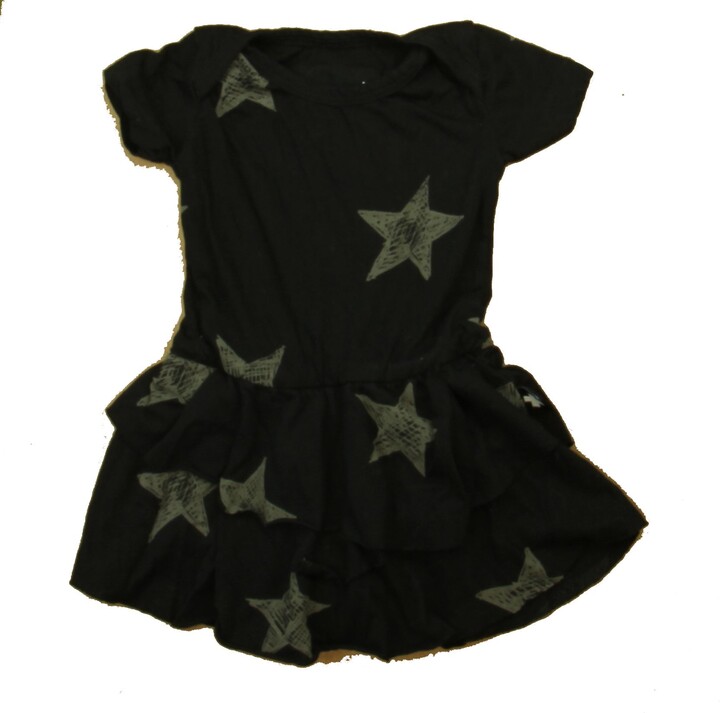 Nununu Girls Black Stars Dress