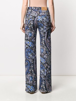 Etro Paisley Print Flared Jeans