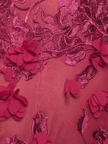 Thumbnail for your product : Marchesa Notte embroidered floral-appliquéd dress