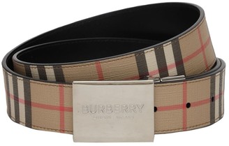 Burberry 35mm Beige Checkered Belt New