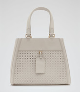 Thumbnail for your product : Reiss Harlow Cut Out CUT OUT DETAIL HANDBAG CREAM