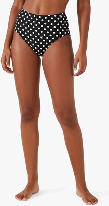 Kate Spade Lia Dot High-Waist Bikini Bottom