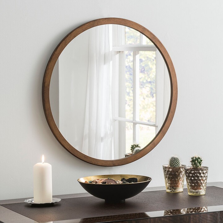 Yearn Mirrors Yearn Classic Round Wall Mirror, Bronze Brown ShopStyle