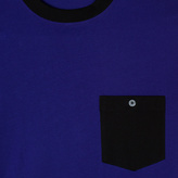 Thumbnail for your product : Paul Smith Men's Indigo Colour-Block Supima-Cotton Pocket T-Shirt