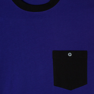 Paul Smith Men's Indigo Colour-Block Supima-Cotton Pocket T-Shirt