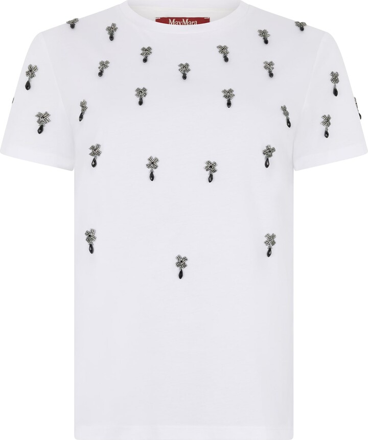 Studio Max Mara Pontile Cotton Crew-neck T-shirt