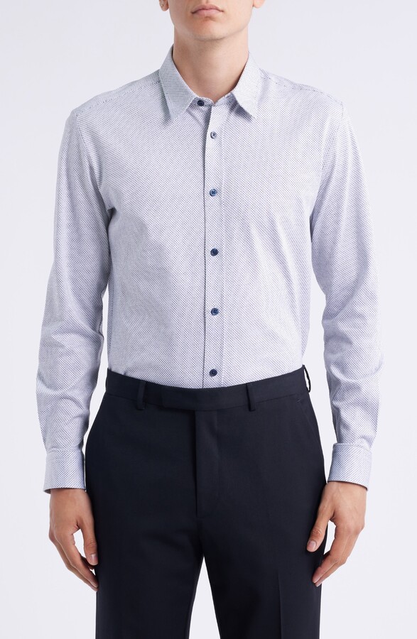 HUGO BOSS Roan Kent Slim Fit Button-Up Shirt