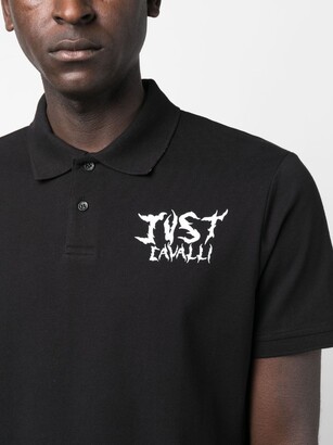 Just Cavalli Logo-Print Cotton Polo Shirt