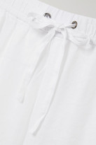 Thumbnail for your product : James Perse Cropped Linen Track Pants - White