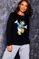 Thumbnail for your product : boohoo Disney Donald Print Sweat