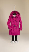 Thumbnail for your product : Burberry Cotton Twill Detachable Hood Trench Coat