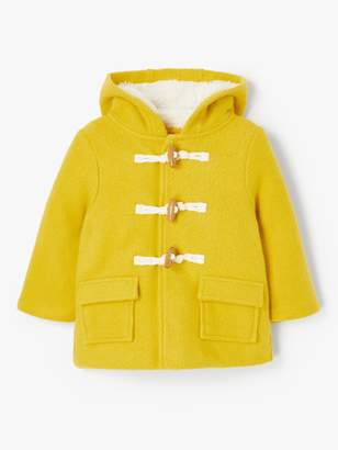John Lewis & Partners Baby Duffle Coat, Yellow