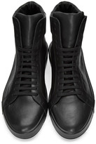 Thumbnail for your product : Jil Sander Black Leather High-Top Sneakers