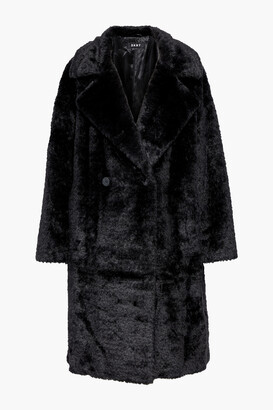DKNY Double-breasted Faux Fur Coat