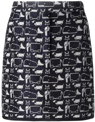 Thom Browne animal print short skirt