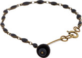 Thumbnail for your product : Isabel Marant Brass & Black Baker Street Pendant Bracelet