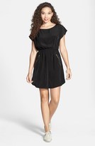 Thumbnail for your product : One Clothing Zip Detail Skater Dress (Juniors)