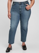 Thumbnail for your product : Gap Sky High Rise Cheeky Straight Jeans with Washwell