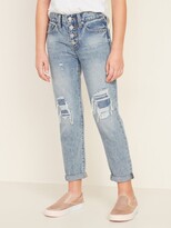 girls button fly jeans