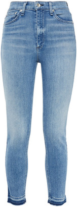Rag & Bone Cropped Faded High-rise Skinny Jeans