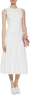 Mother of Pearl Pauletta Ruched Broderie Anglaise Dress