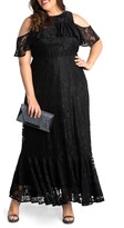 Thumbnail for your product : Kiyonna Riviera Cold Shoulder Lace Dress