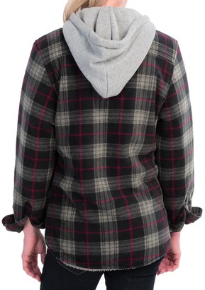 Stillwater Supply Co. Heavyweight Fleece Shirt Jacket - Sherpa Lining, Hooded (For Women)