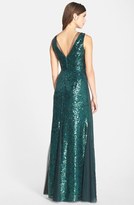 Thumbnail for your product : BCBGMAXAZRIA 'Evette' Mesh Inset Sequin Gown