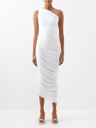 Norma Kamali Diana One-shoulder Jersey Dress - White