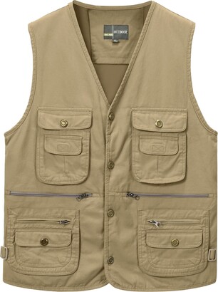 Yukirtiq Men's Outdoor Multi Pocket Gilet Fishing Vest Utility