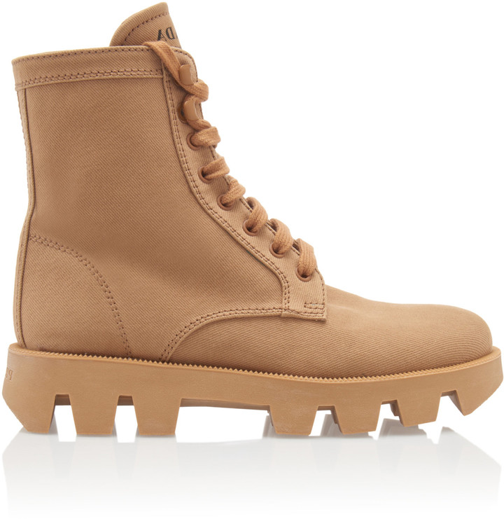 prada block heel combat boot