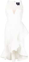 Thumbnail for your product : Marchesa Notte sleeveless V-neck ruffle dress