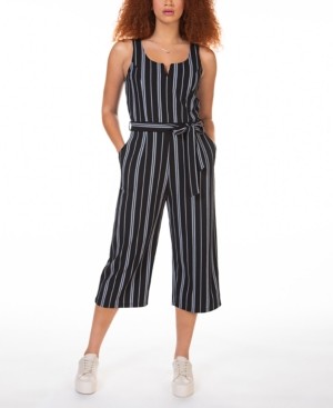 red and black striped jumpsuit