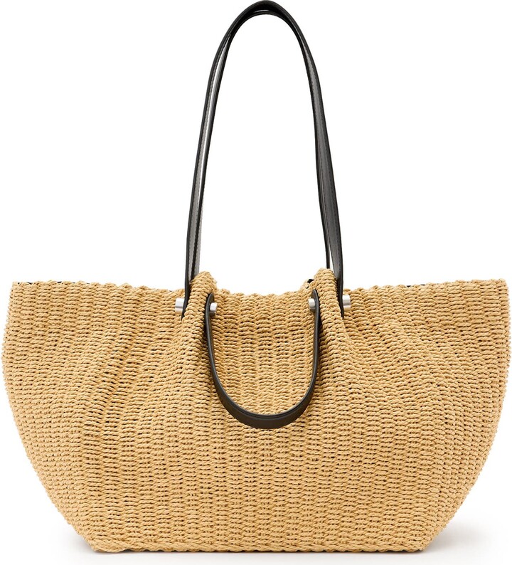 AllSaints Allington Paper Straw Tote