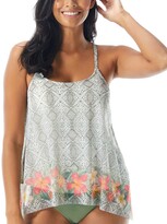 Thumbnail for your product : CoCo Reef Current Mesh Printed Bra-Sized Tankini Top Women's Swimsuit