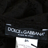 Thumbnail for your product : Dolce & Gabbana Black Floral Lace Bee Appliqued Shift Dress L