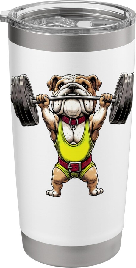 Gym Squad Fitness Group English Bulldog Weightlifting Fitness Gym Training Stainless Steel Insulated Tumbler