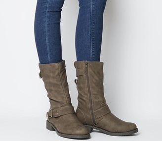 Flat calf length boots Clearance