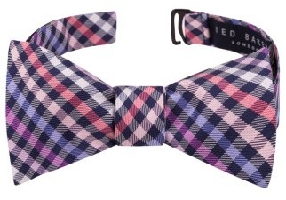 Ted Baker Men's Plaid Silk Bow Tie
